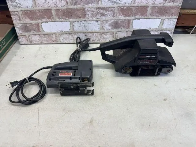 (2 PCS) SEARS CRAFTSMAN 3/21" BELT SANDER, 1/2 HP