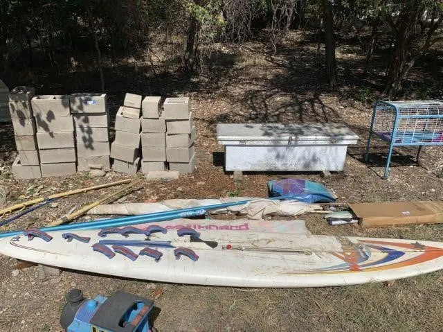 GROUPING: VINTAGE MISTRAL WIND SURFER & OTHER SAIL