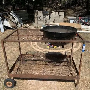 HOME MADE CUSTOM GRILLING CART WITH EXPANDED