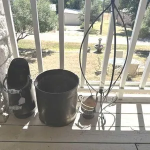 GROUPING: BRASS PLANTER, LARGE COAL SCUTTLE