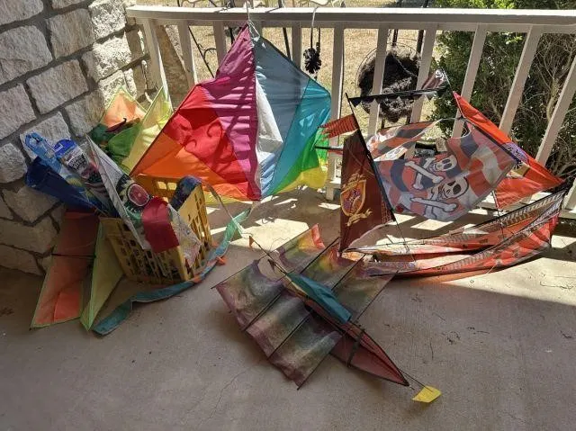 GROUPING OF COLORFUL KITES