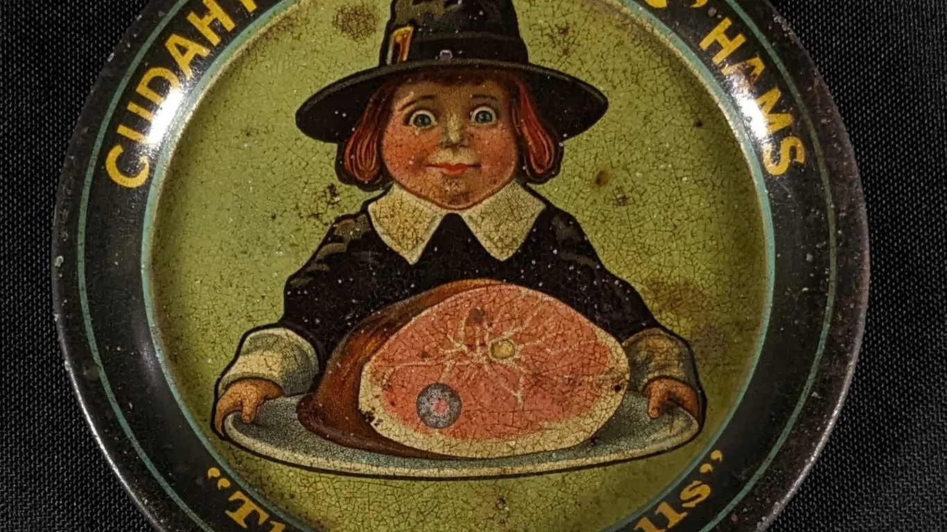 TIP TRAY CUDAHY'S DIAMOND "C" HAMS "THE TASTE TELLS"