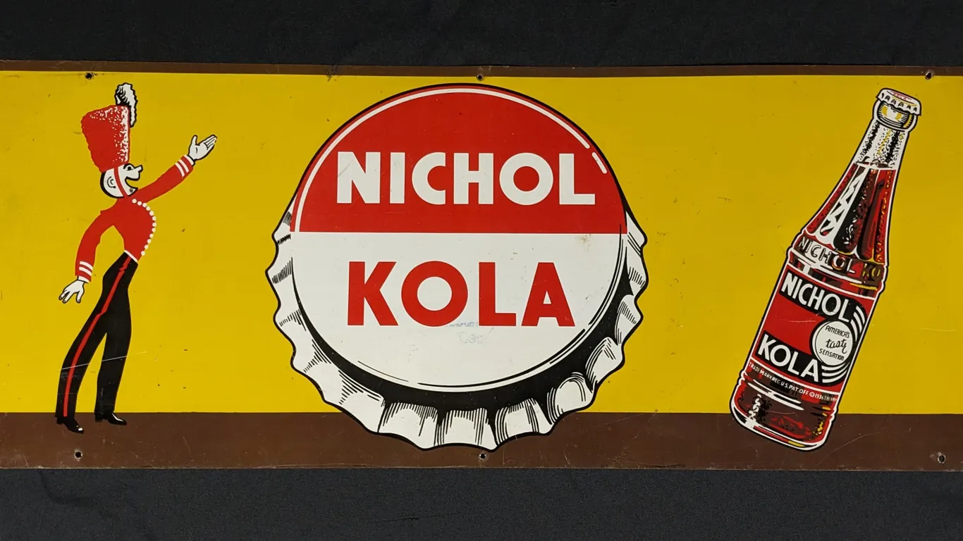 TIN SIGN NICHOL KOLA BOTTLE CAP