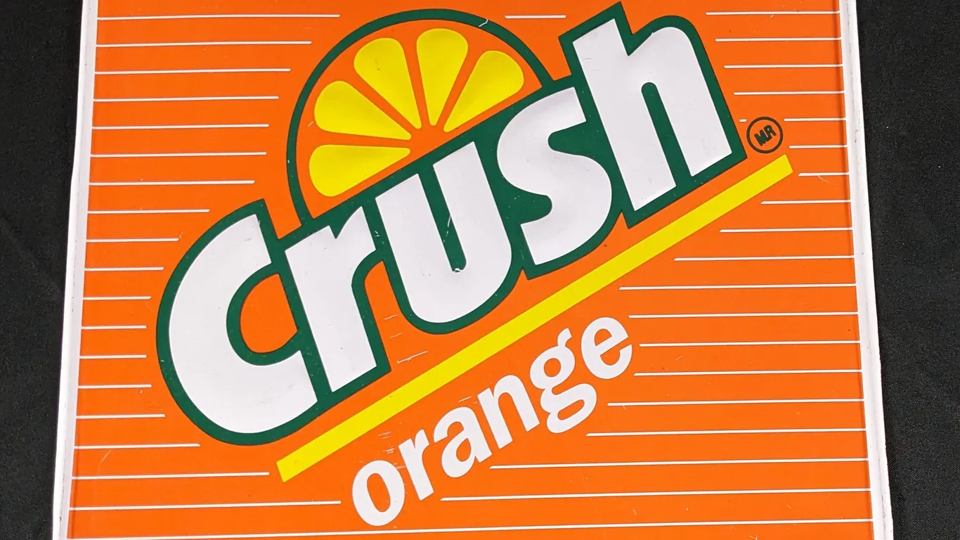 TIN SIGN ORANGE CRUSH SODA POP