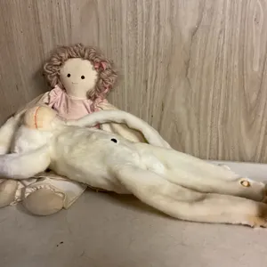 Vintage Rag Doll & Plush Monkey – 2 Pieces