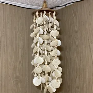 Vintage Seashell Hanging Mobile / Wind Chime