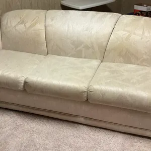 Cream Upholstered Sofa / Couch
