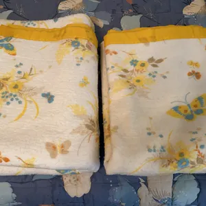 2 Vintage Cannon Monticello “Summer Day” Thermal Blankets