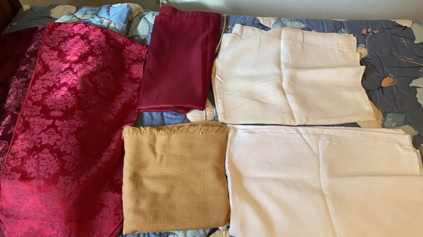 Assorted Rectangular Tablecloths & Table Runners