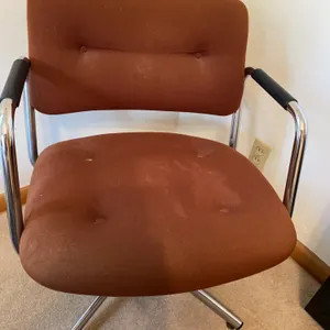 Vintage Mid-Century Chrome Swivel Armchair