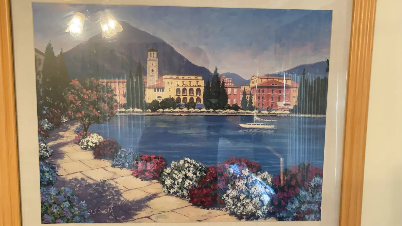 D.J. Smith Framed Mediterranean Lakeside Art Print