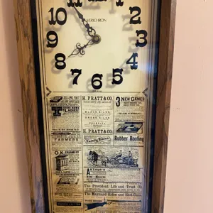 Vintage 1980s Verichron Newspaper Advertisement Wall Clock
