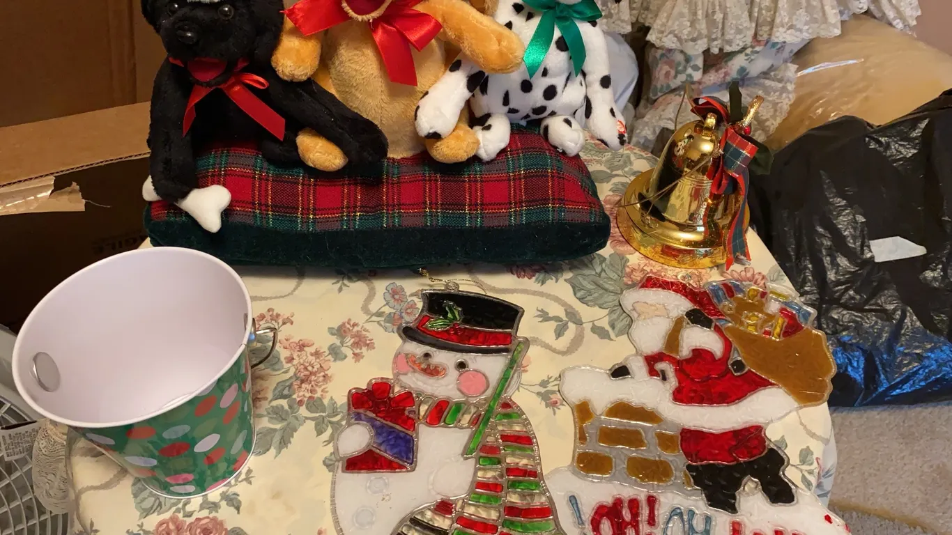 Animated Christmas Caroling Dogs & Holiday Decorations