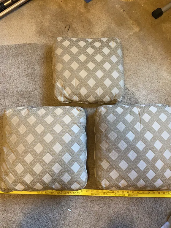 Neutral Lattice Pattern Accent Pillows – Set of 3