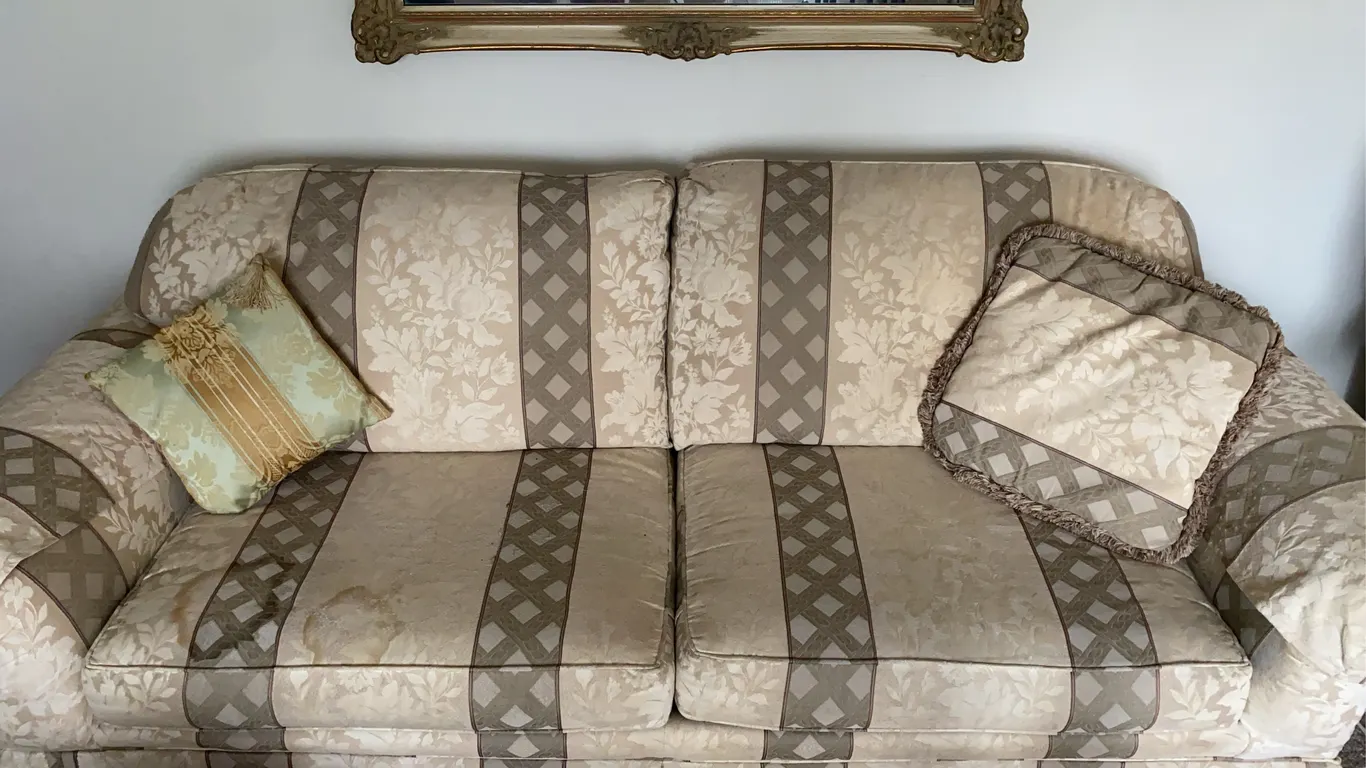 Upholstered Sofa with Coordinating Accent Pillows