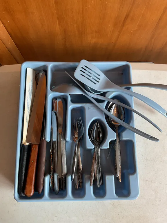 Assorted Flatware, Kitchen Utensils & Cutlery Tray