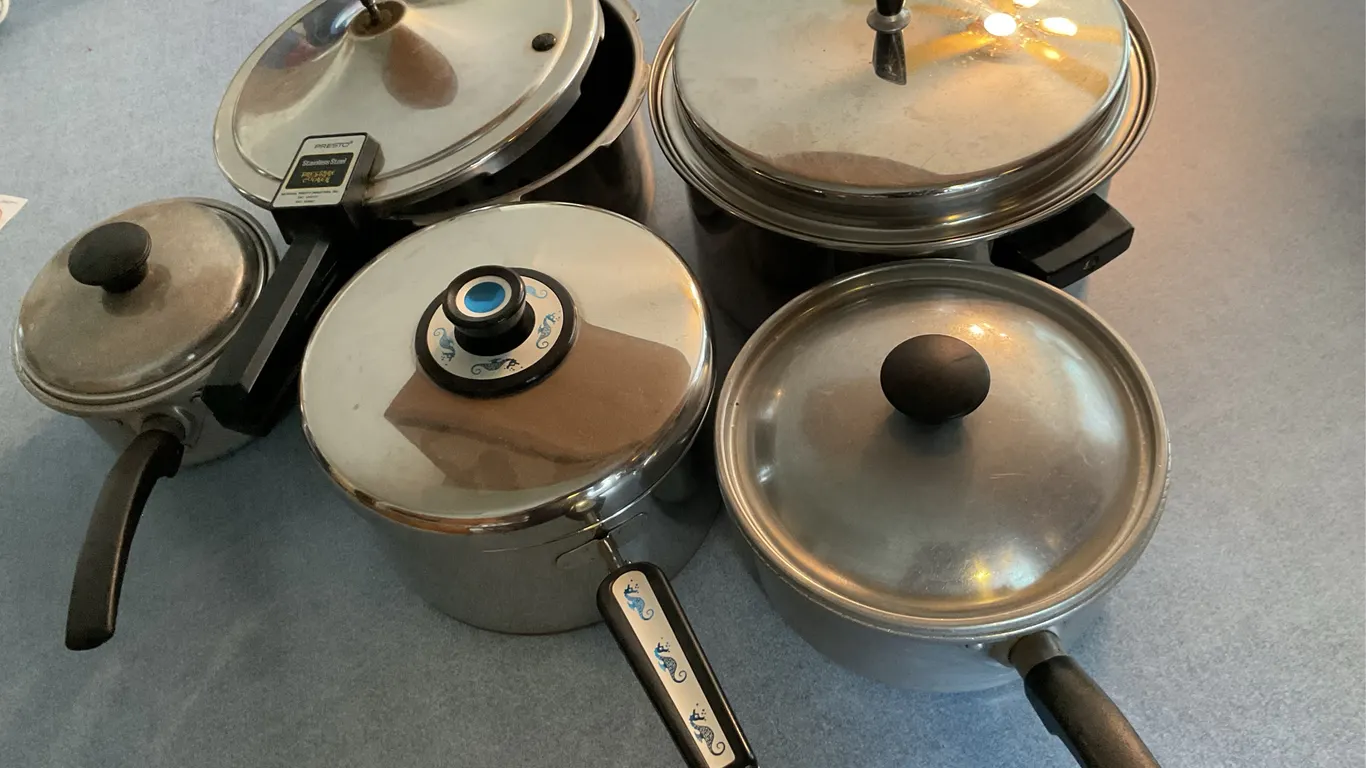 Vintage Presto Pressure Cooker & Assorted Cookware