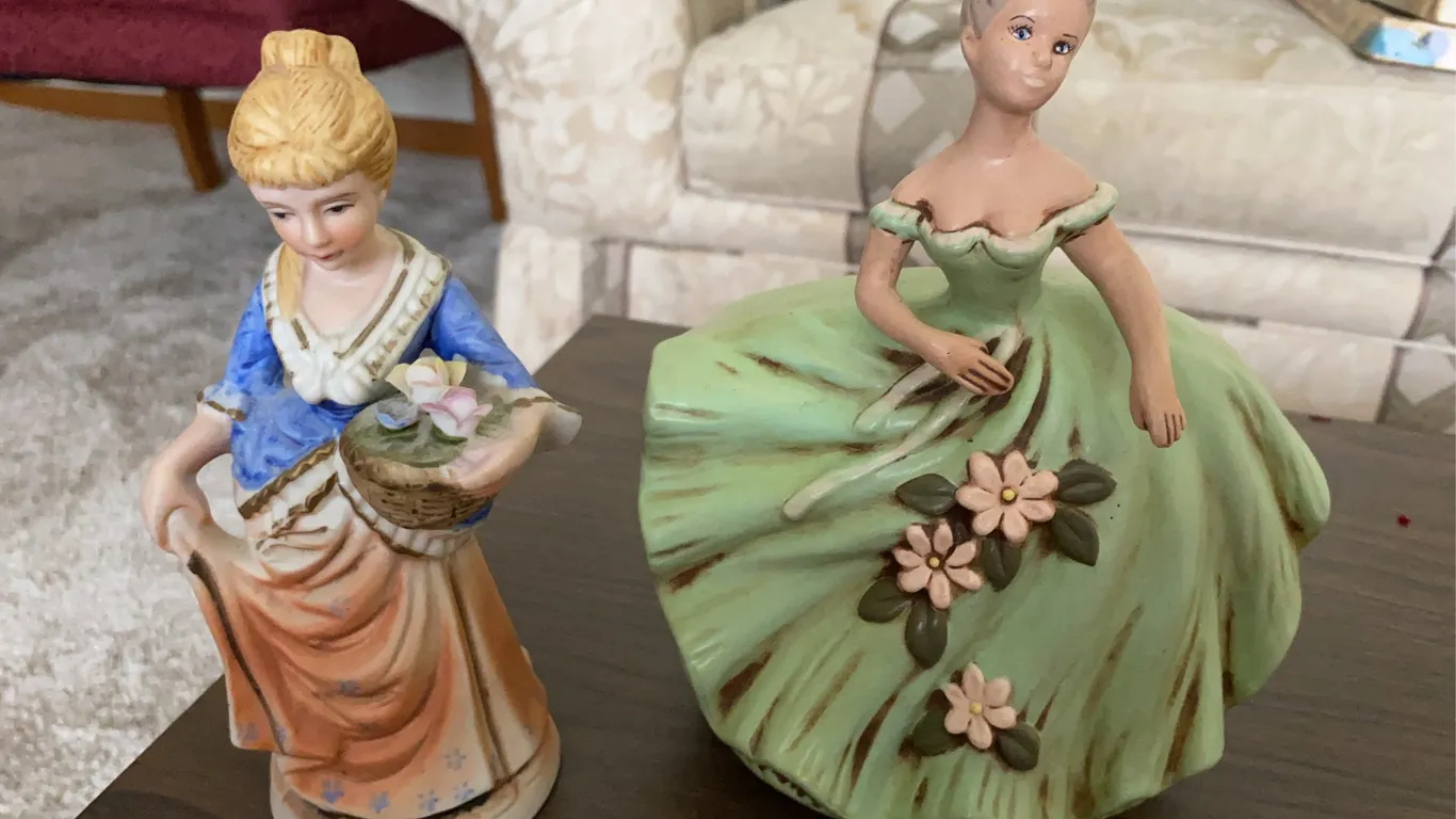 Vintage Victorian / Colonial Porcelain Figurines – 2 Pieces