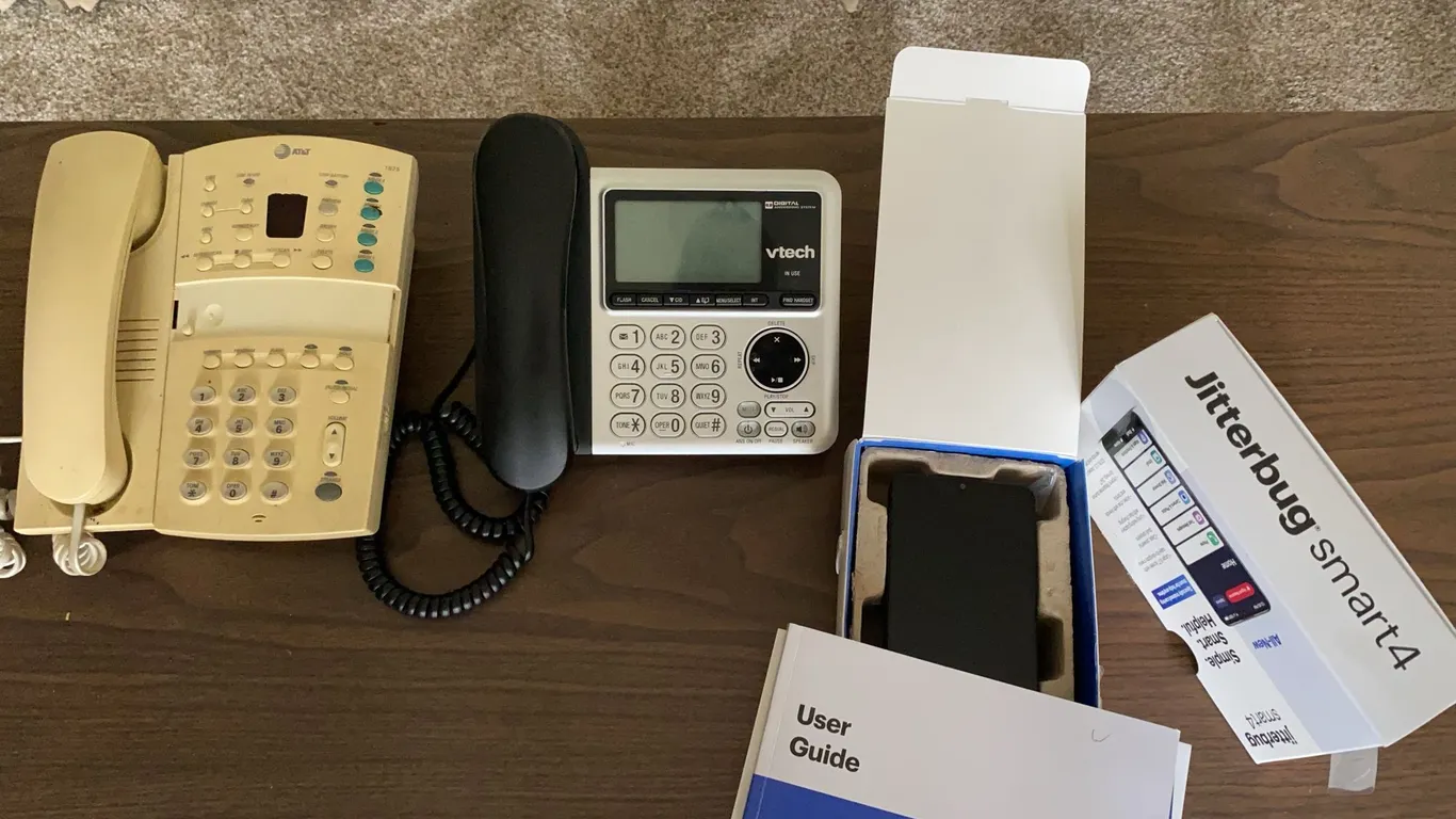 Landline Telephones & Jitterbug Smart4 Smartphone – 3 Phones