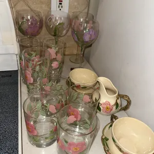 Franciscan glassware and china