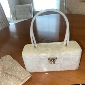 Rare pearl Lucite 1950s purse etc
