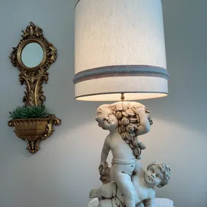 LARGE cherub statement lamp