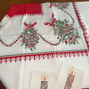 Vintage holiday linens
