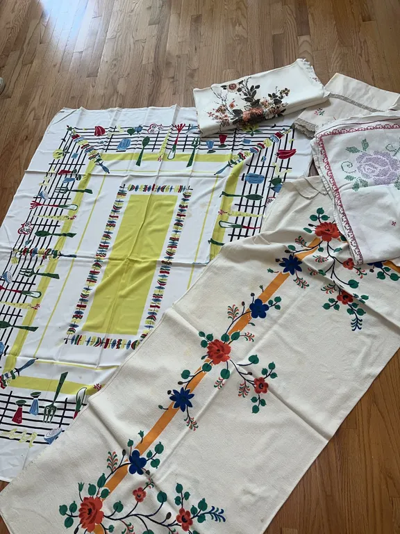 Vintage tablecloth – barbecue etc.