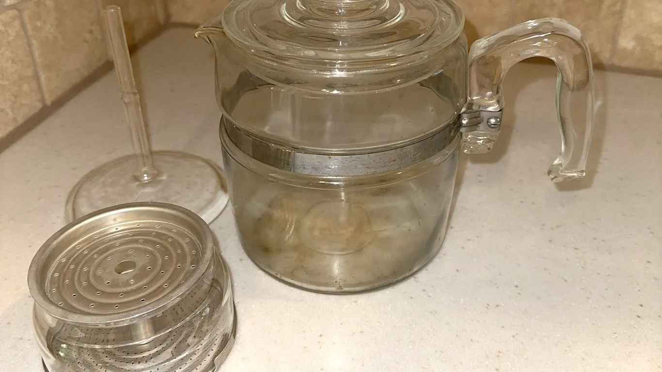 Rare vintage glass Pyrex percolator-Flameware