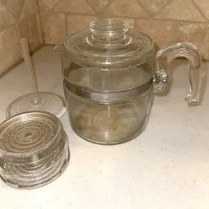 Rare vintage glass Pyrex percolator-Flameware