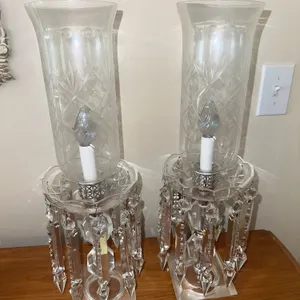 Two crystal prism lamps
