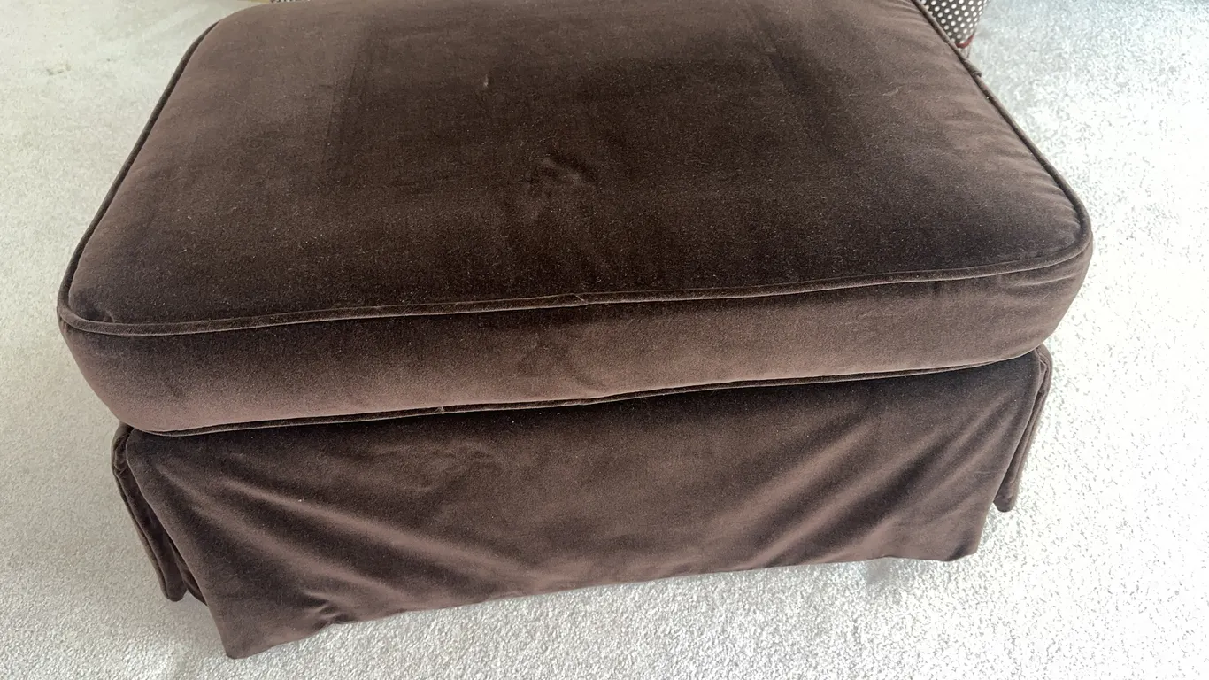 Rolling vintage ottoman