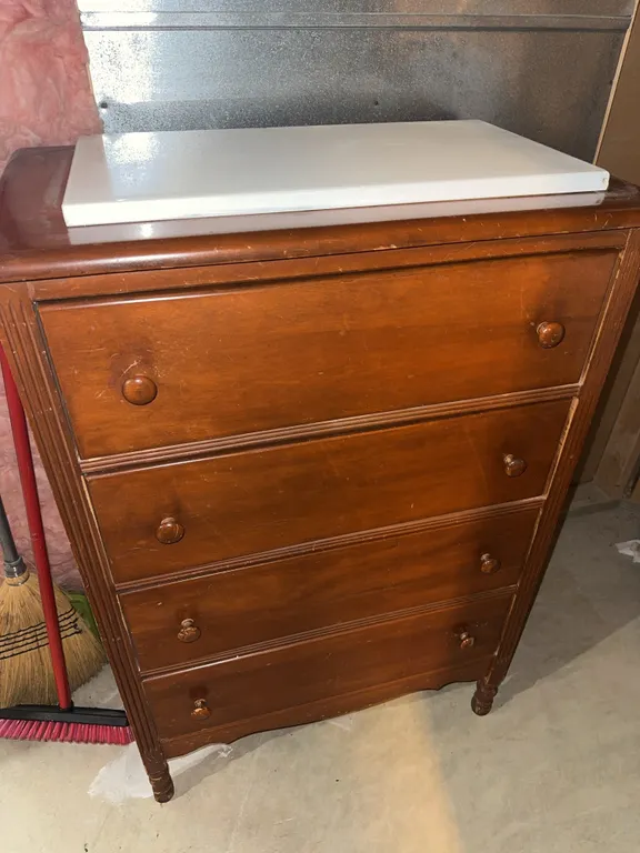 Small, high-quality high boy dresser