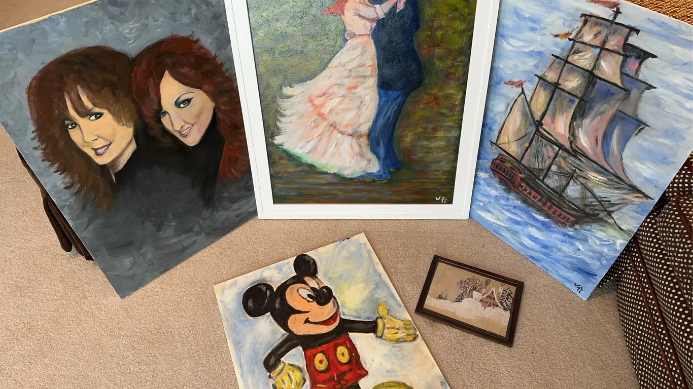 Original art - Judds + ship + Mickey + more