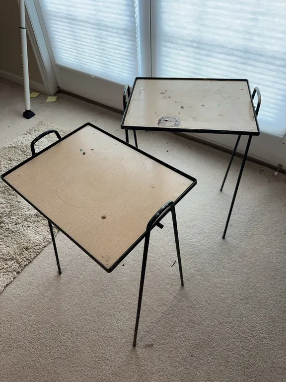 MidCentury hairpin leg tables x2