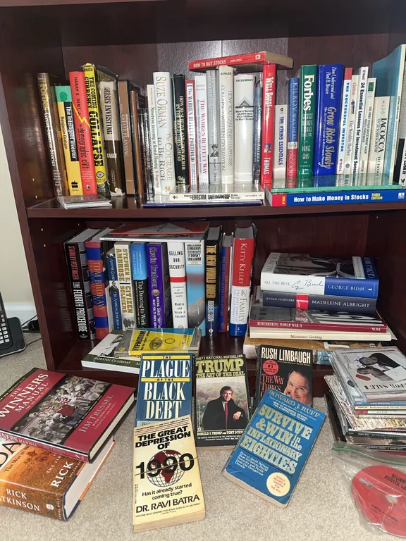 Large book lot – politics, investing, and more