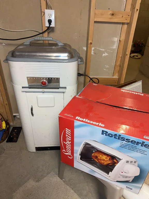 Vintage Westinghouse roaster on stand