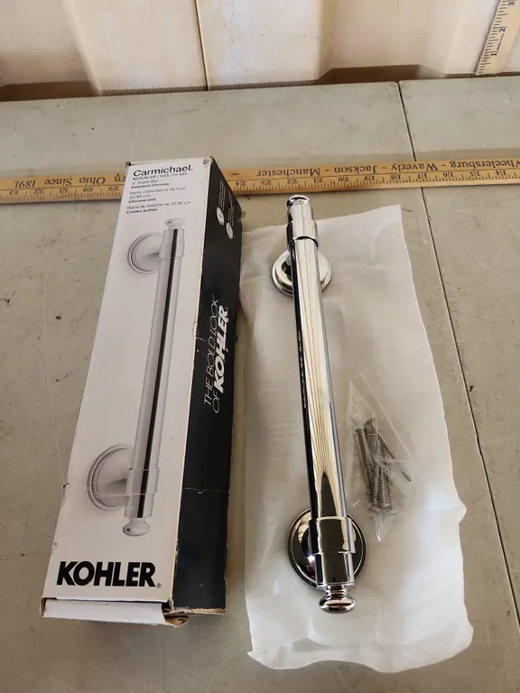 New Kohler Carmichael 9" Assist Bar Polished Chrome