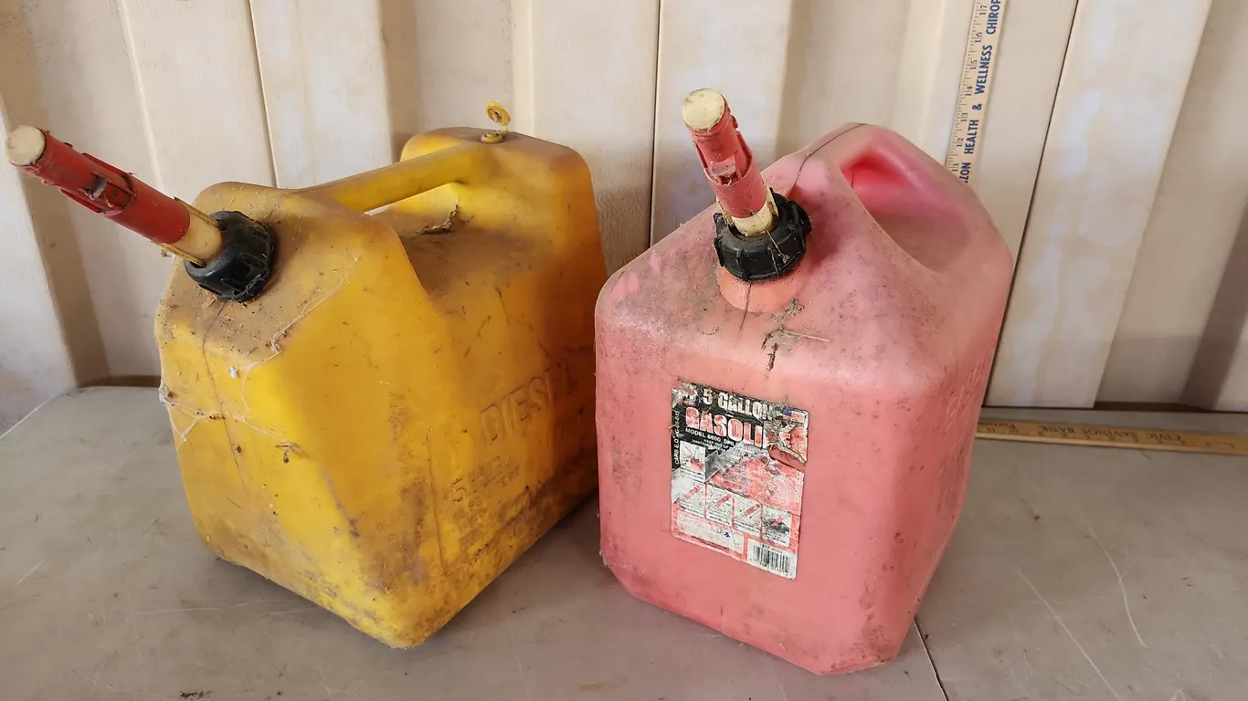 5 Gallon Fuel Cans- Gas & Diesel