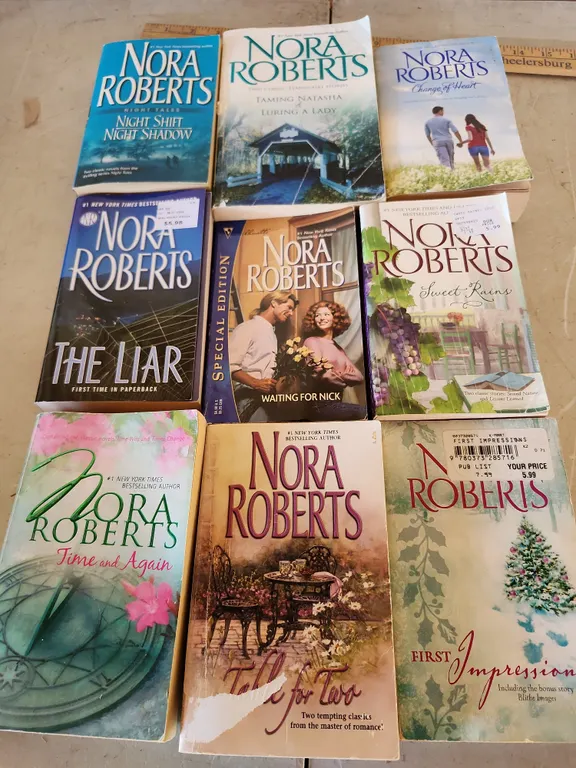 9 Assorted Nora Roberts Paperback Novels/Books
