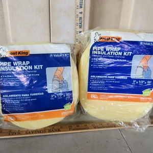 2 Pks Frost King Pipe Wrap Insulation 3"X0.5"X50'