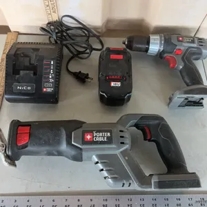 Porter Cable Sawzall, Drill, 1 Battery, 1 Charger, Not Tested/Battery Need Charged