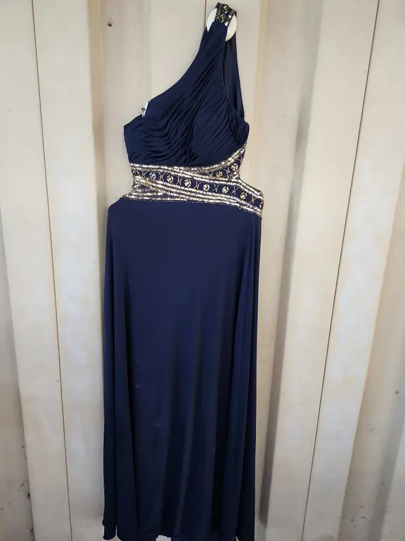 Navy Blue Size 12 Formal Dress