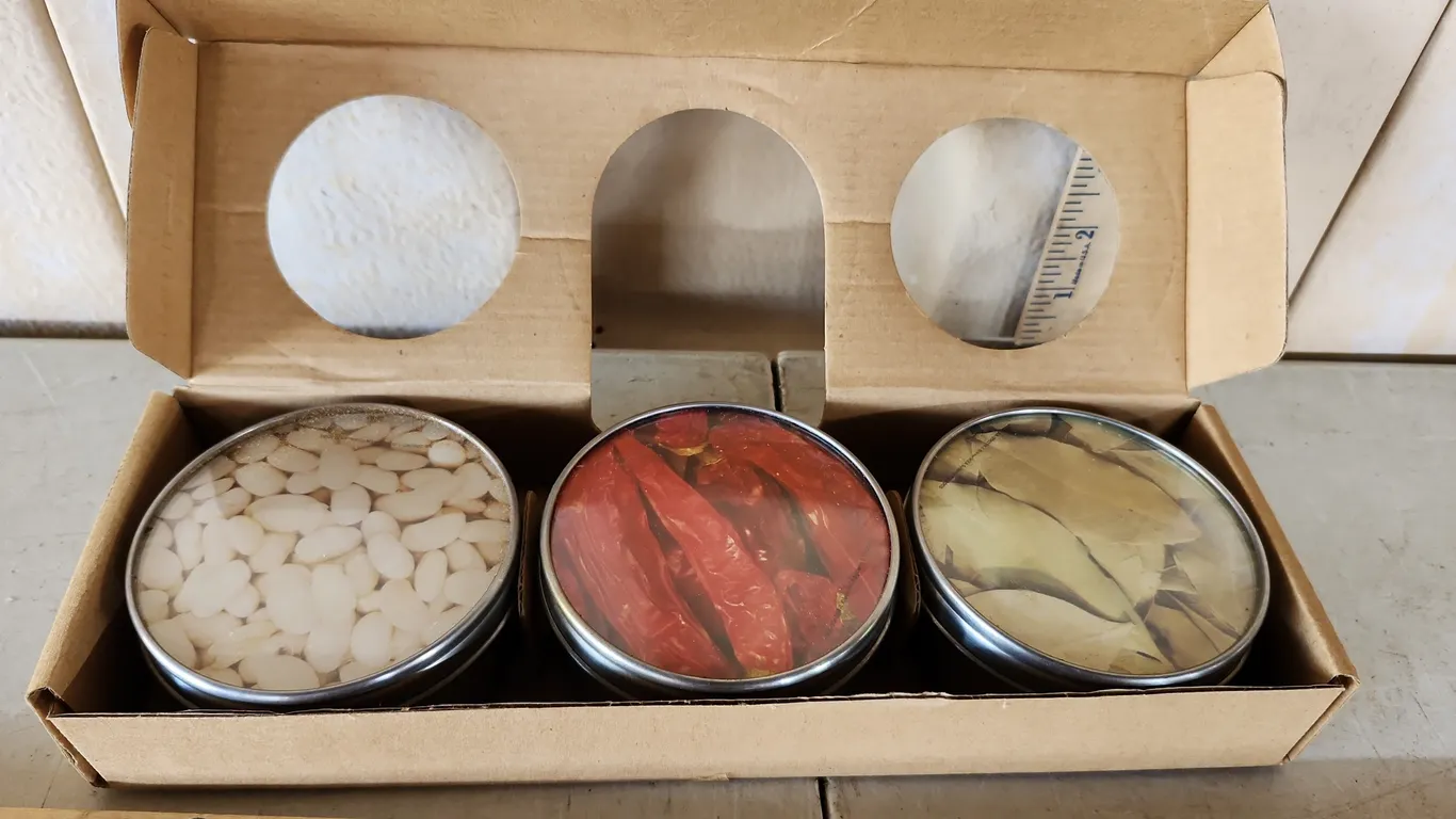3 Pc Ikea Grundtal Magnet Tins, See Through Lids