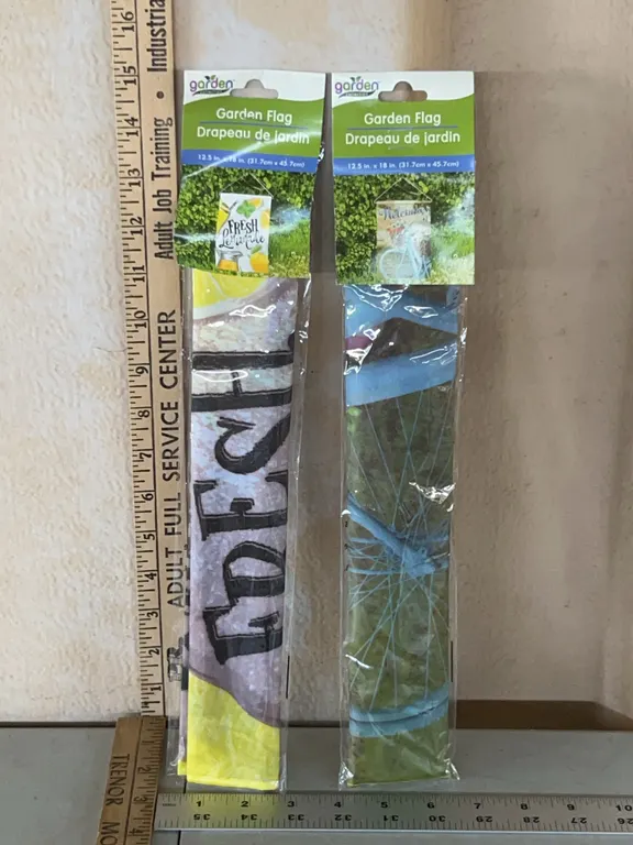 2 New Garden Flags 12.5"X18"