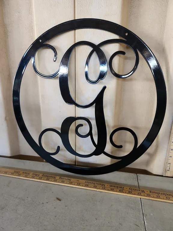 Metal "G" Wall Decor 19"