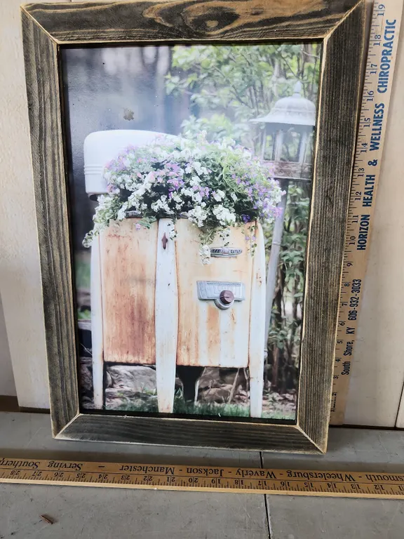 Country Decor Print, Vintage Speed Queen Washing Machine 13.5"X19.5"