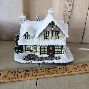 2001 Thomas Kinkade Hawthorne Village "Santa's Workshop Toys", Sign Has Damage