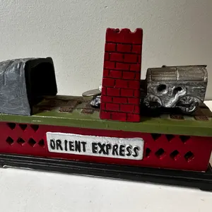Orient Express Spring-Driven Cast Iron Bank