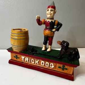 "Trick Dog" Mechanical Bank